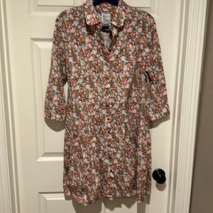 The Shirt by Rochelle Behrens Floral Drop Waist Button Down Dress
